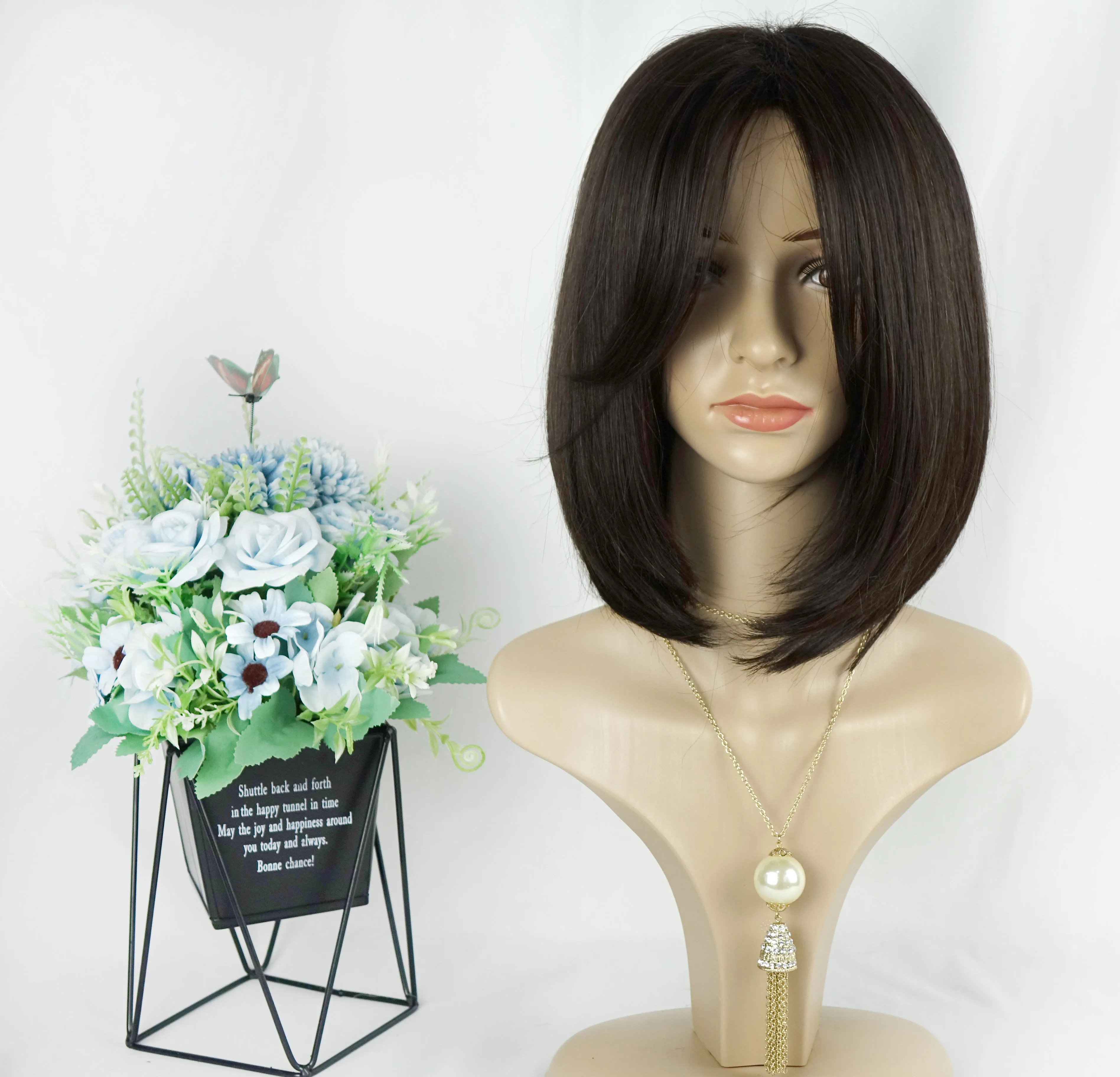 wholesale heat resistant blue wigs synthetic wig short premium synthetic bob hair wigs