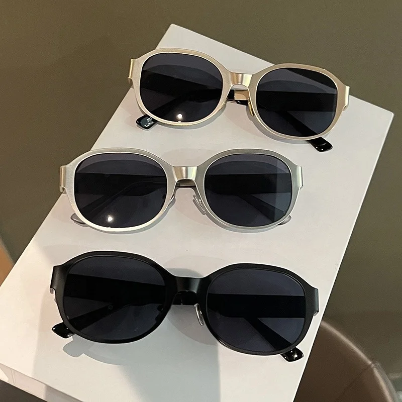 2024 Luxury Brand Hip Hop Metal Frame Fashion Sunglasses Square UV400 Irregular Thick Frame Square Sunglasses For Women