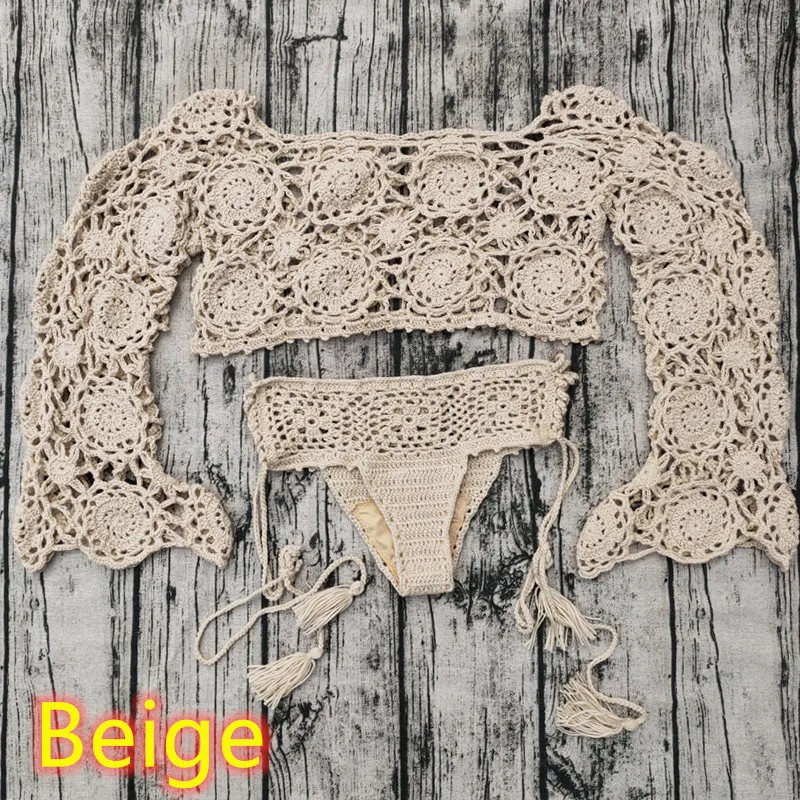 New Arrival Handmade Crochet Bikini Suit Swimwear Cover-ups swimwear beachwear cover up
