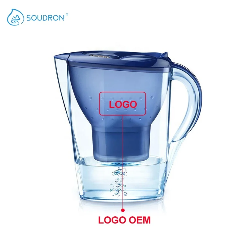 pH:8.5~9.5  Plastic Water Purifier Pitcher Filter