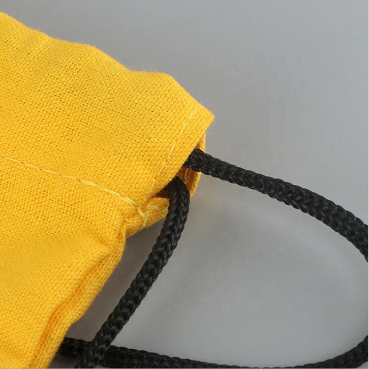 Custom color logo printed big cotton drawstring bags for clothes