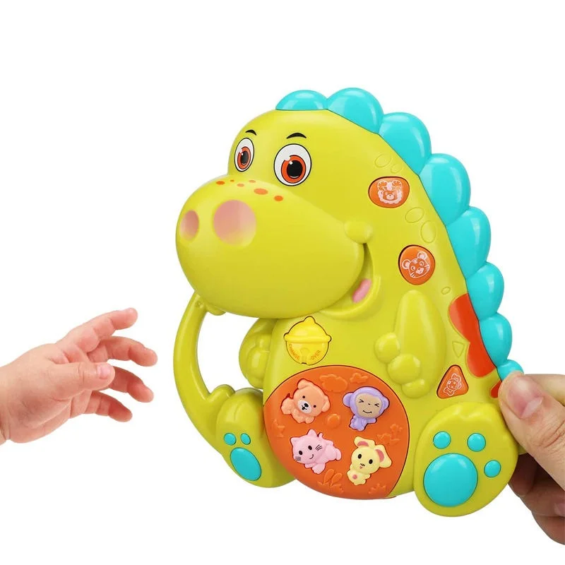 Educational Dinosaur Baby Crib Toy Light Up Musical Electronic Organ Toys for Babies and Toddlers Toys