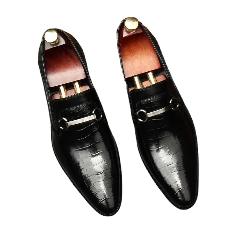 
Мужские деловые кожаные туфли, с острым носком, в британском стиле, высококачественные свадебные, большого размера 