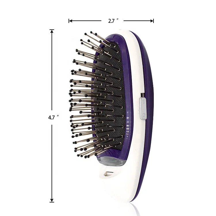 Portable Anti-Static Hair Detangling Comb Battery Operated Portable Electric Ionic Hair Brush