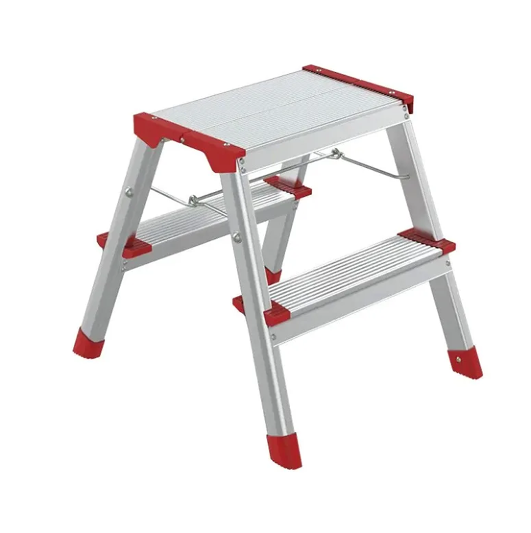 Resale 2 3 4 5 Step Lightweight Foldable Aluminum Wide Platform Stool Ladder with EN 131 for Family