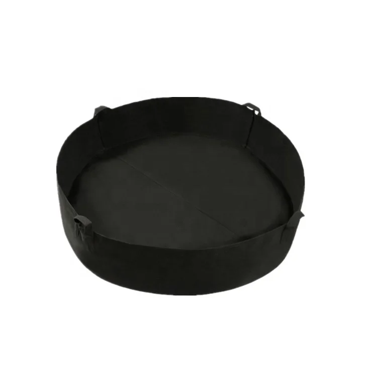 Factory Made Fruit Tree Plant Bag White And Black flexible Needle punched PET Felt Planter Grow Bag