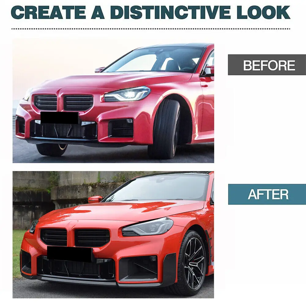 Fit for BMW M2 G87 2022-24 DRY Carbon Front Air Vent Intake Duct Inserts Covers