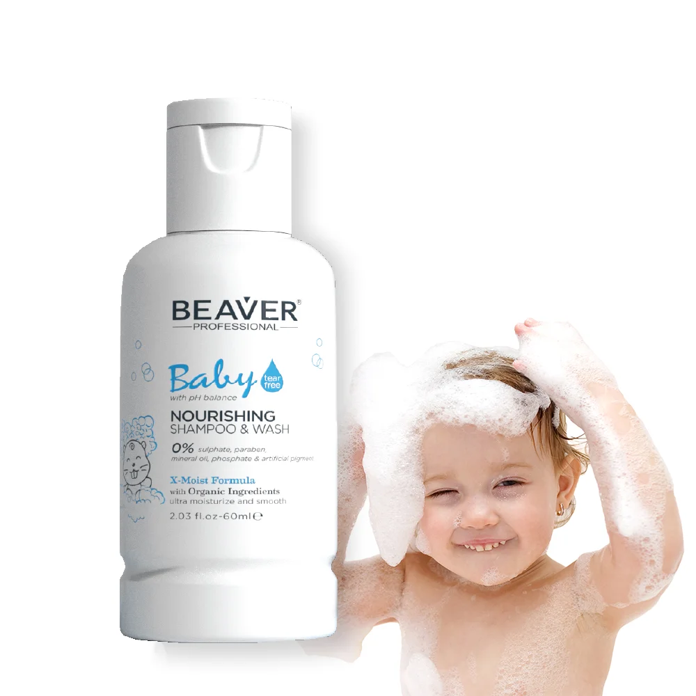 BEAVER 300ml Baby Care Gently Cleanses and Hydrates Organic Baby Shampoo & Wash