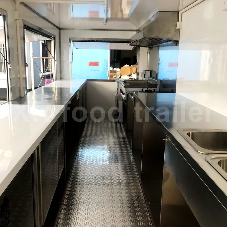Mobile Food Truck Fruit Truck 18 Foot Mobile Food Trailers United States Factory Supply Outdoor Food Shop Commercial Restaurant