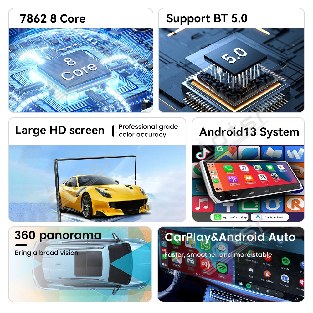 Aotsr Dual Android Car Radio Screen For Porsche Paramera 2010-2016 Intelligent System Navigation GPS Multimedia Player