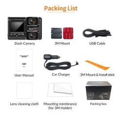 FHD1080P WIFI GPS Logger Dual Lens Car DVR Novatek 96663 Chip Sony IMX323 Sensor Night Vision Dual Camera Dash Cam Recorder