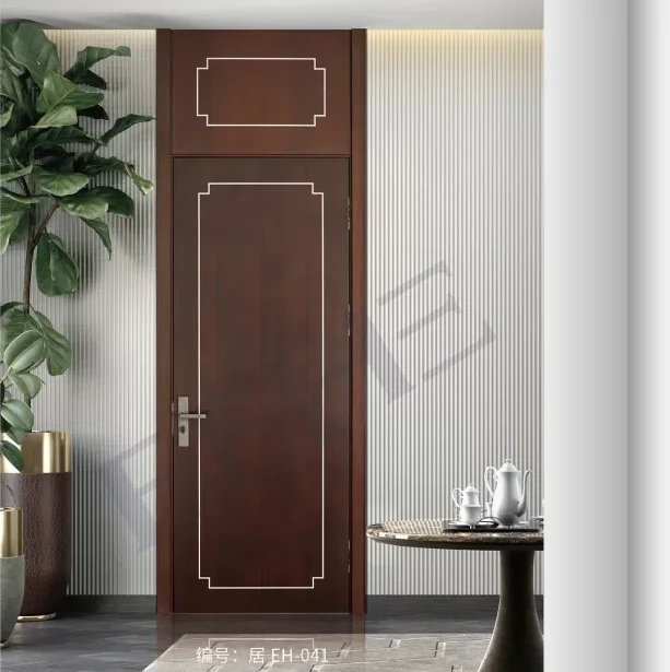 New single main design pvc interior wooden doors with frames