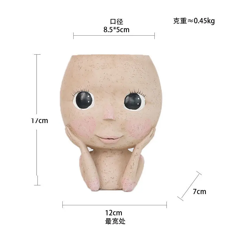 New Unique Design Head Decor Garden Home Hotel Planters Indoor Flower Plant Pots