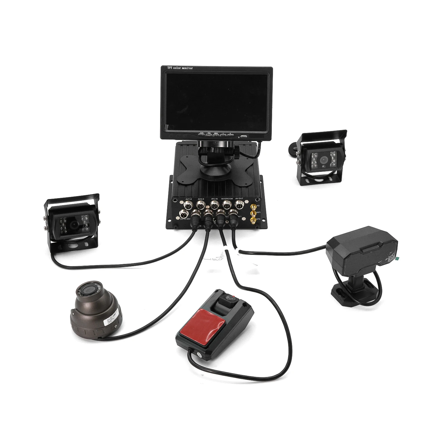 Factory AI MDVR 4G GPS DVR Vehicle for bus support ADAS DMS Car Vehicle Mobile CCTV Video Recorder Truck MDVR 4ch AI mobile dvr