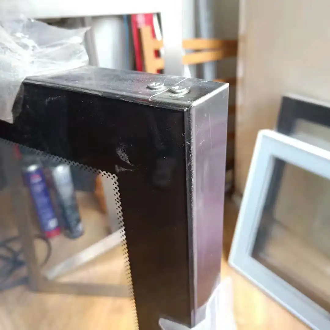 Custom Frameless Mini Fridge Black Glass Door