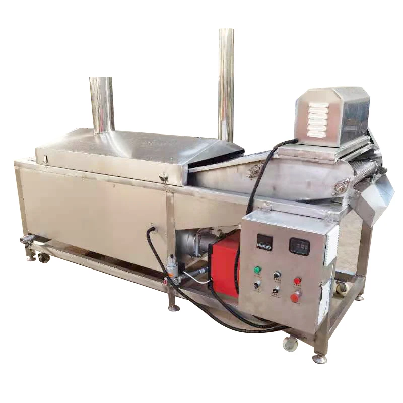 5 year guarantee continuous double belts Conveyor automatic noodle PLC Control chips frying machine deep fryer  pan kettle price