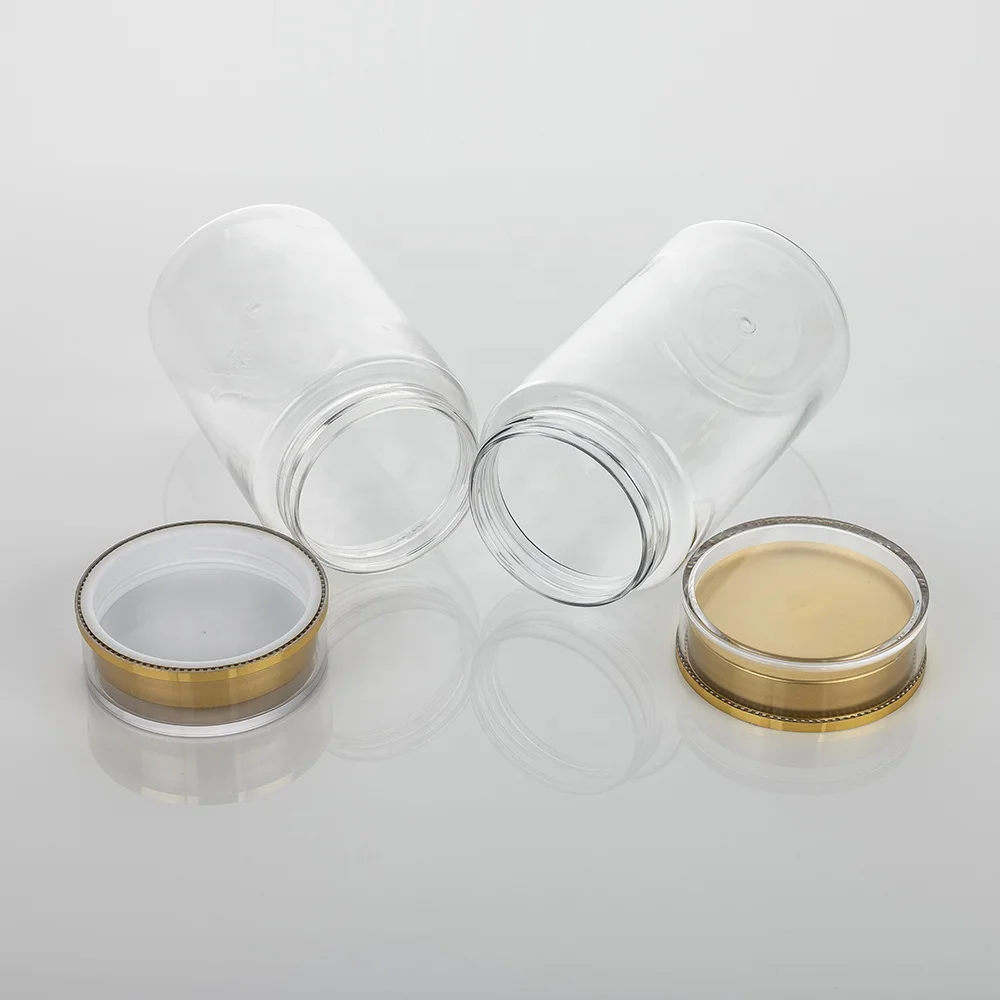 380ml Large Health Care Capsule Bottles PET Transparent Candy Nuts Packaging for Saffron
