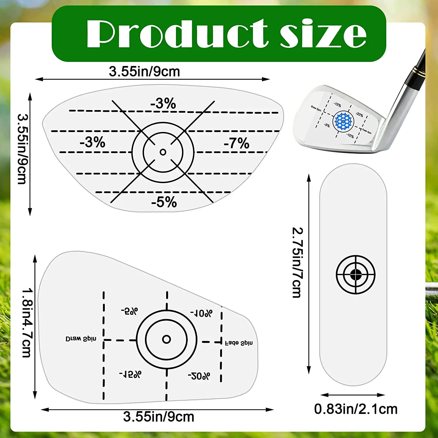 Sensitive Golf Driver Impact Tape Labels Custom waterproof labels  removable durable adhesive stickers  Label Sticker Printing