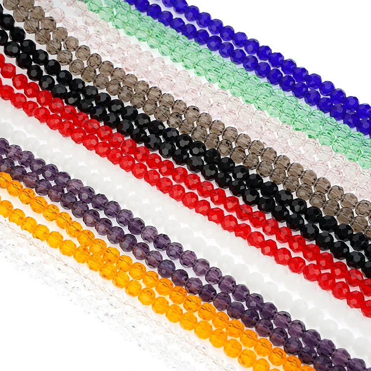 YIWU DIY wholesales crystal loose accessories jewelry Faceted football Round beaded necklace