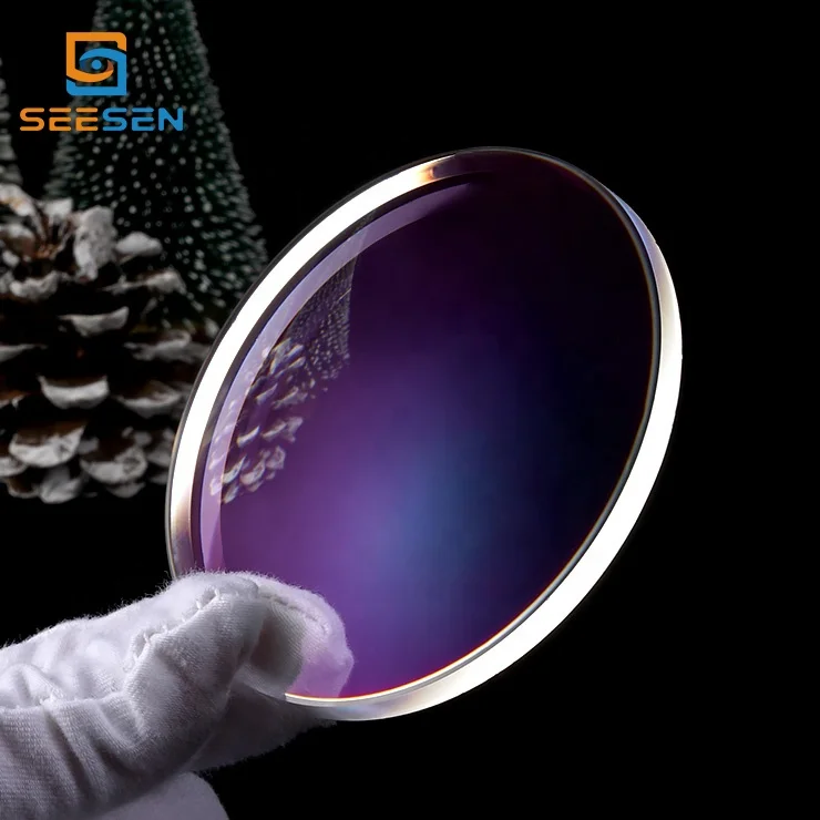 CR 39 blue block lenses lentes oftalmicas CR-39 1.56 1.59 PC 1.61 1.67 1.74 blue light blocking eyeglasses lens