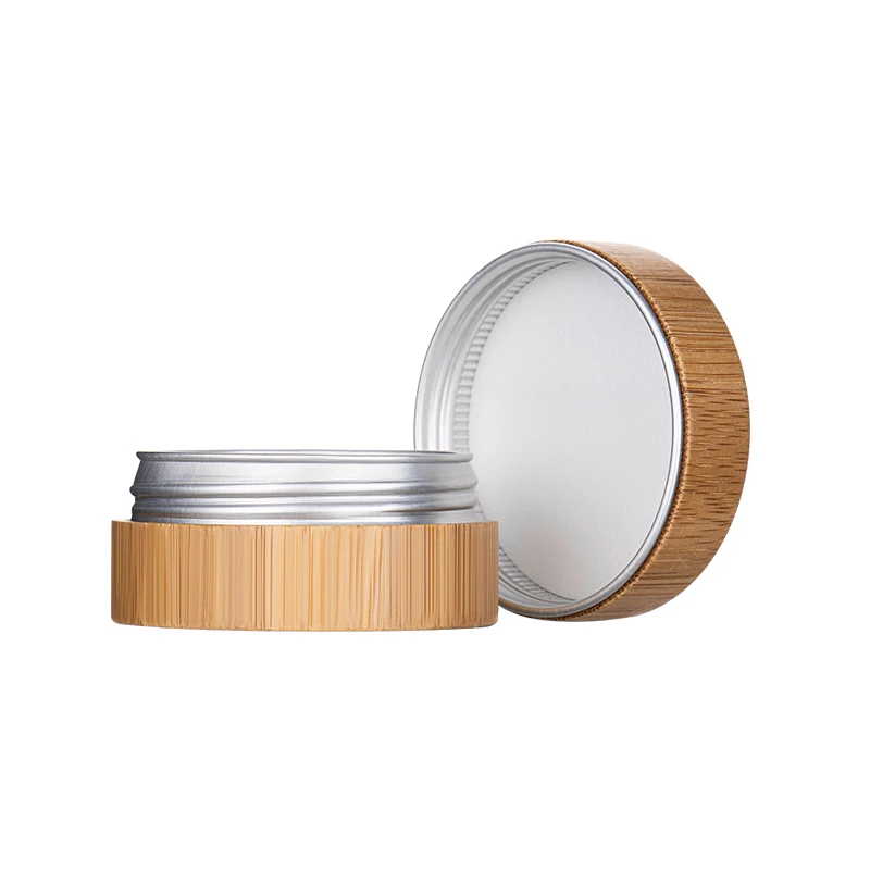 natural skincare packaging 5g 15g 20g 30g 50g 100g  eco friendly full bamboo jar with Aluminum Inner