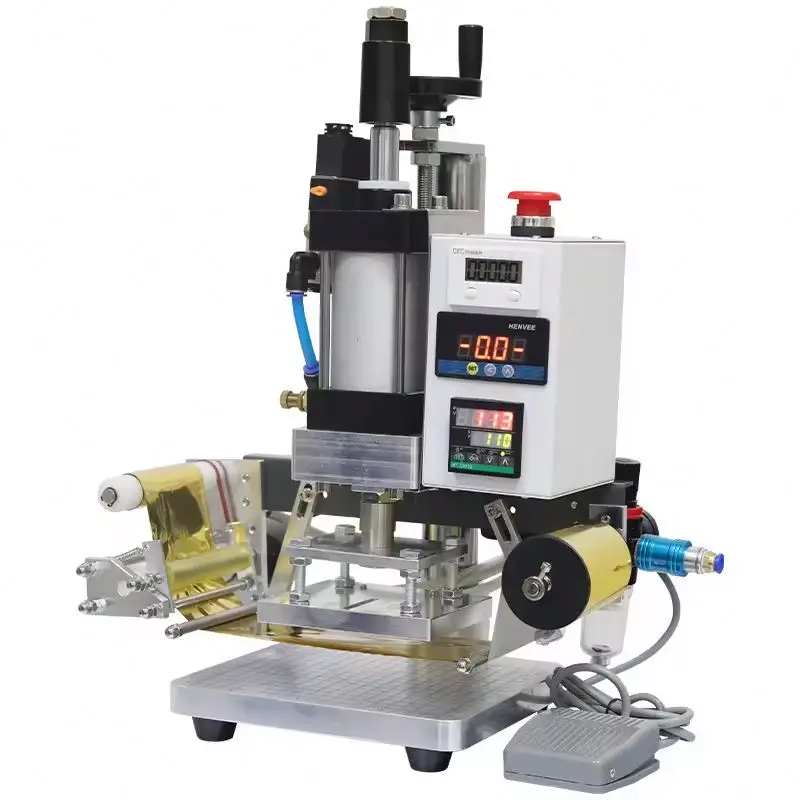 Hot Foil Stamping Machine Pneumatic Hot Foil Stamping Machine Leather Logo Stamping Machine Embossing Manufacturer Special