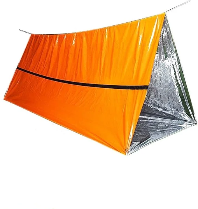 Emergency Tent with Rope Ultralight Rescue Tent Emergency Tube Tent, Use as Survival Tent, Emergency Shelter