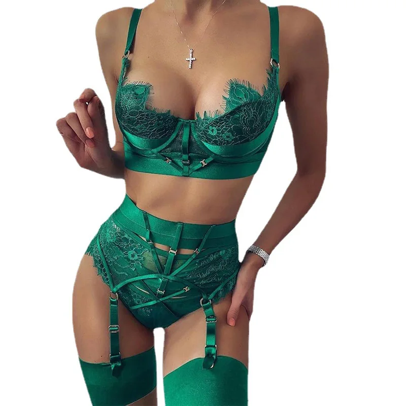 Sexy hot fashion women underwater green red new lace sewn sexy underwear 2 women sexy body shaping Langley suits