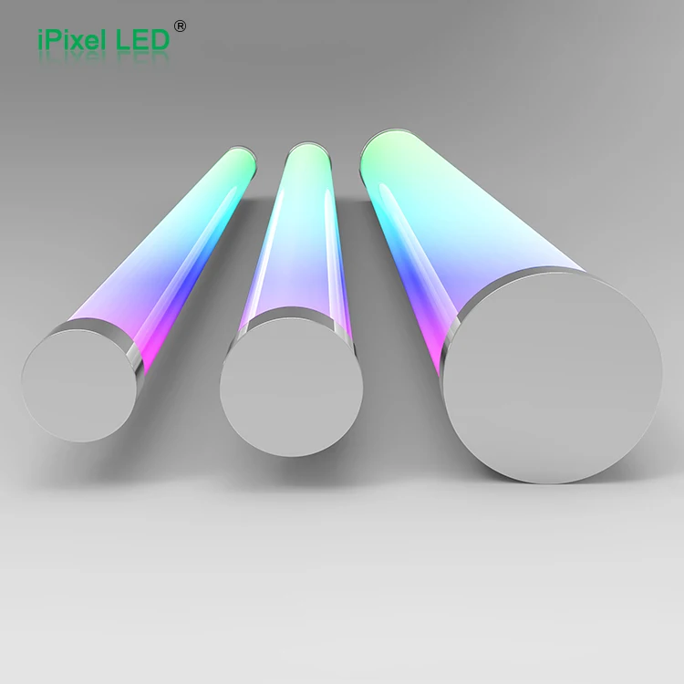 12V 80mm diameter milky white housing RGB DMX Frosted LED Tube