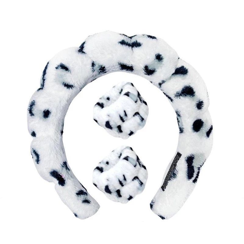 Wholesale 3pcs/set Washing Face Washband Hairband Hair Accessories Spa Makeup Sponge Terry Wristband Headband Set For Women