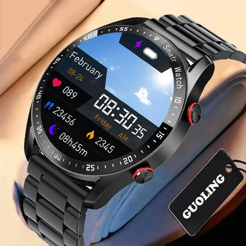 New Arrivals Reloj Inteligente Smart Watch Blue tooth Call SmartWatch Business Stainless Steel Strap Waterproof Watches