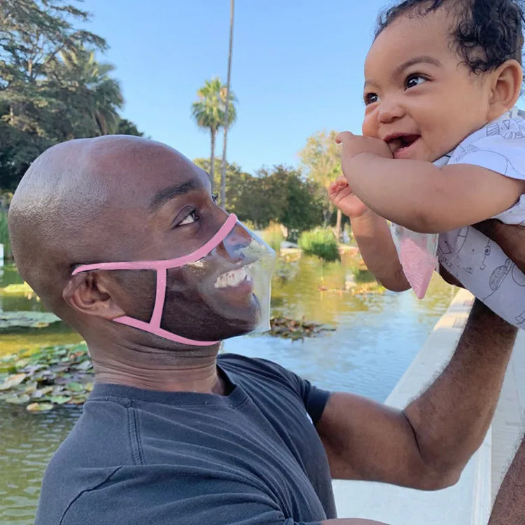 
unisex transparent maskes put haze dustproof environmental protection soft TPU material and hot sale suitable for deaf-mute 