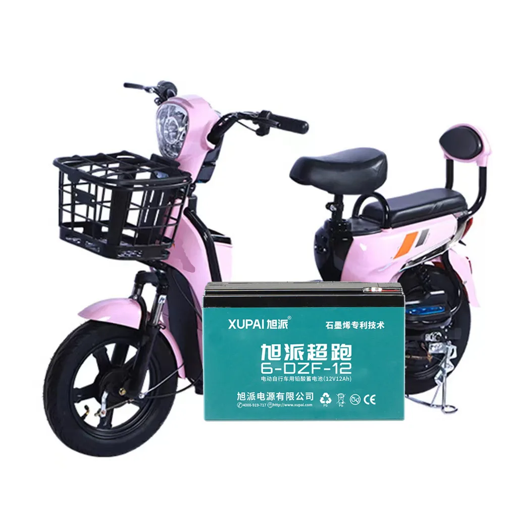 XUPAI бренд 12 В свинцово-кислотный аккумулятор для зарядки 6-DZM-12 agm батареи небольших электрических мотоциклов