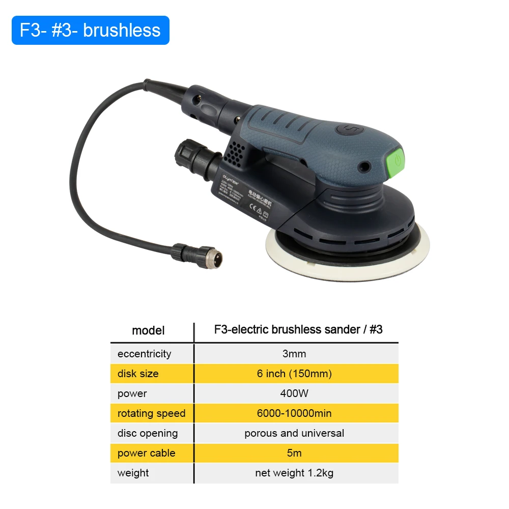 Electrical Car Sander Electric Orbital Dustless Sander