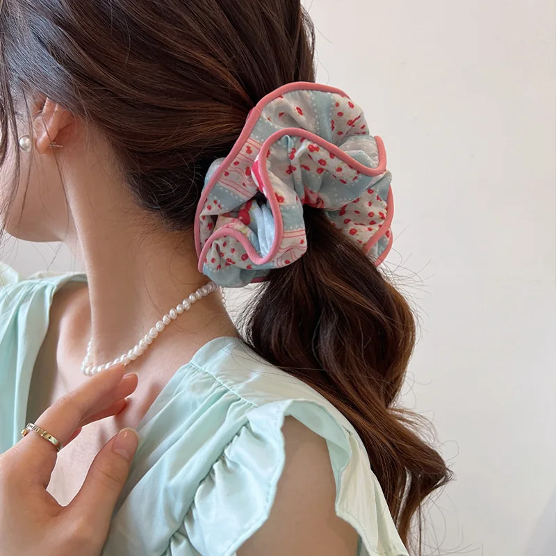 Eico Elegant Highly Elastic Velvet Silk Scrunchies Oversized Satin Hair Band Scrunchy Hairpin for Women Cute Hair Accessoires