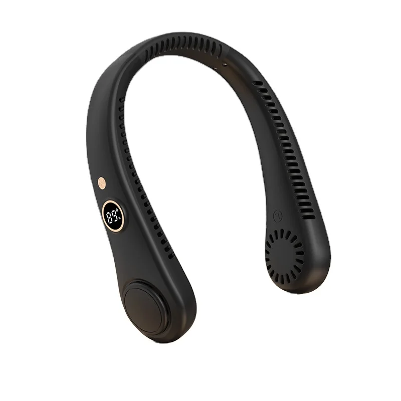 hot-sale Wearable Sports Fan usb Neck Fan Hands Free Fanfashion Hand-free Mini Portable Folding usb Rechargeable hanging cooling