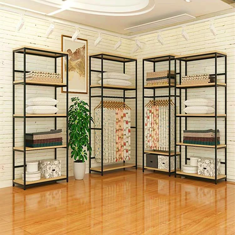 High End Home Furniture Textile Display Rack Stand Shelf For Supermarket