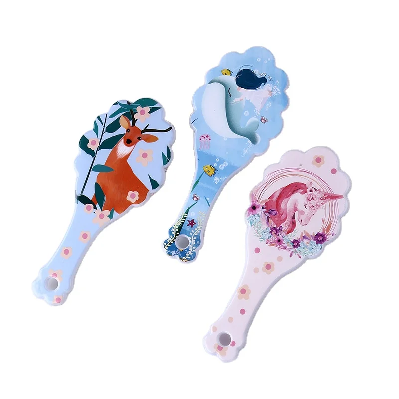 Unicorn airbag comb fluffy stereotyped cartoon comb color rubber hairdressing comb