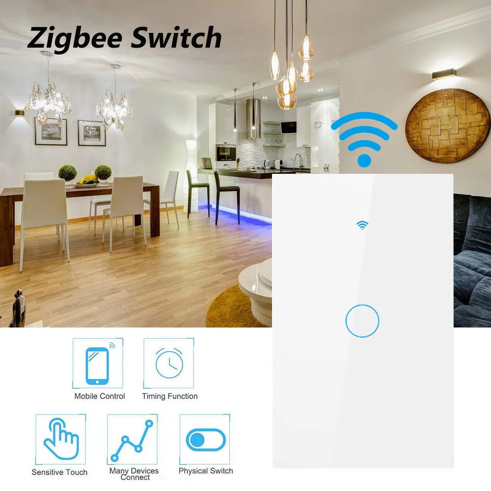 220V 1000W Smart Home Products Led Light Mirror Touch Sensor On Off Touch Electrical  Wifi Controlled Power Switch