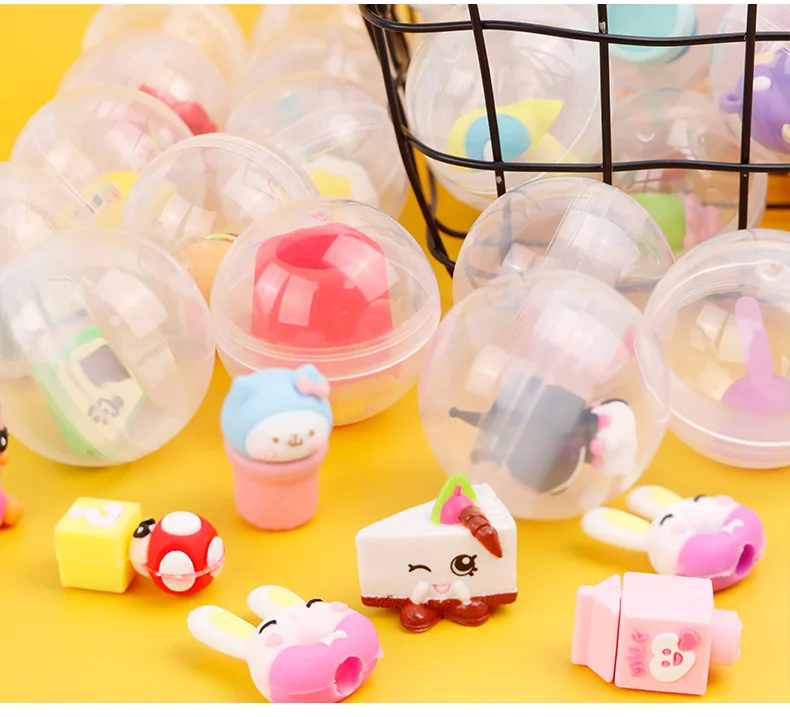 K1041 50mm Mixed Twisted Egg Transparent Twisted Egg Toy Gift Ball Cartoon Capsule Toys