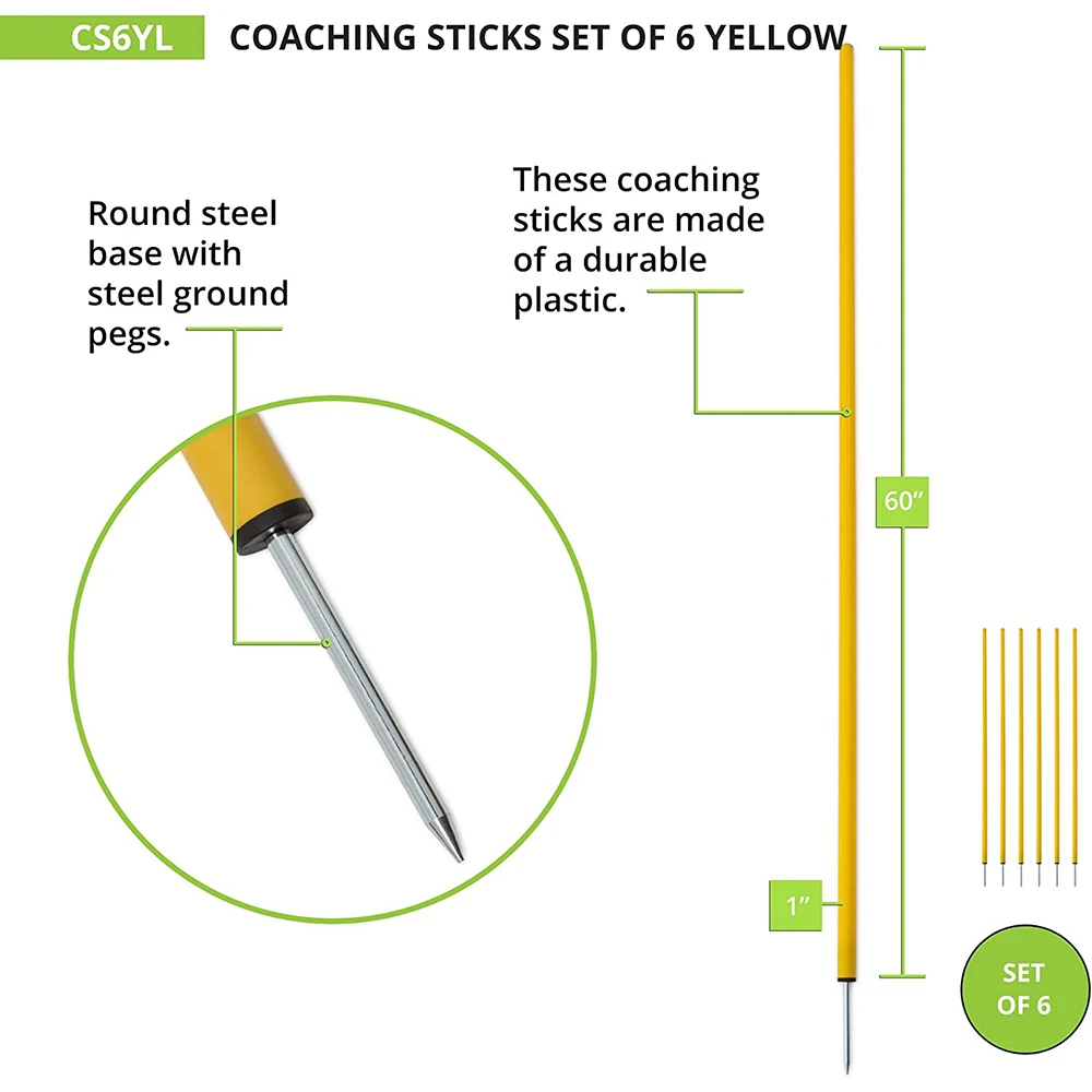  Sports Football Soccer Outdoor Coaching Stick Set plastic Agility Training