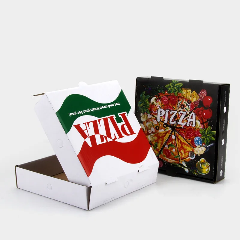 33x33 Pizza Box Food Packaging Recycle Carton Takeaway Packaging Paper Box  Corrugated Pizza Box Custom Printed