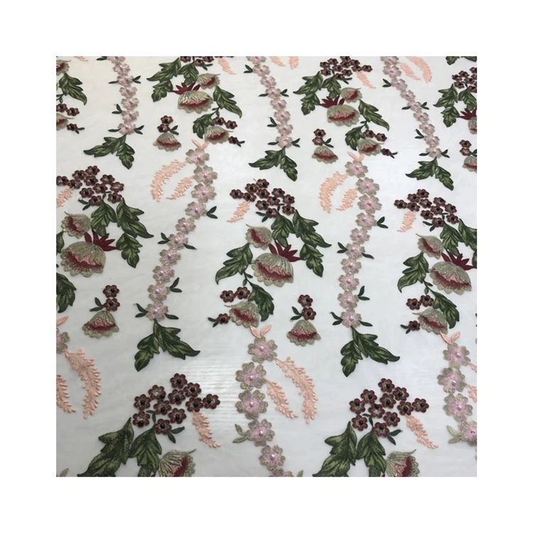 Low Price Embroidery Tulle Plain Lace Polyester Coiling Fabric for Special Occasions