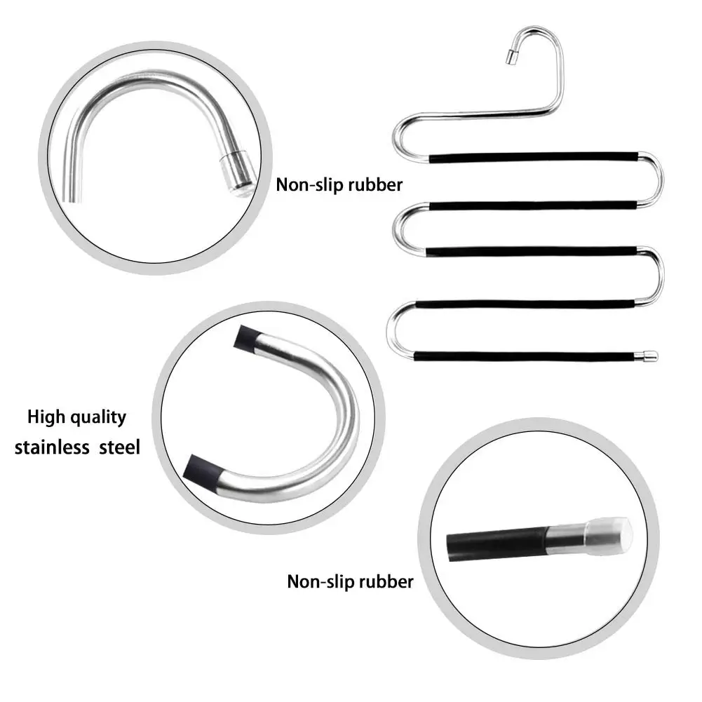 S Shape Hanger 5 Layers S Hangers Closet Magic Space Saver