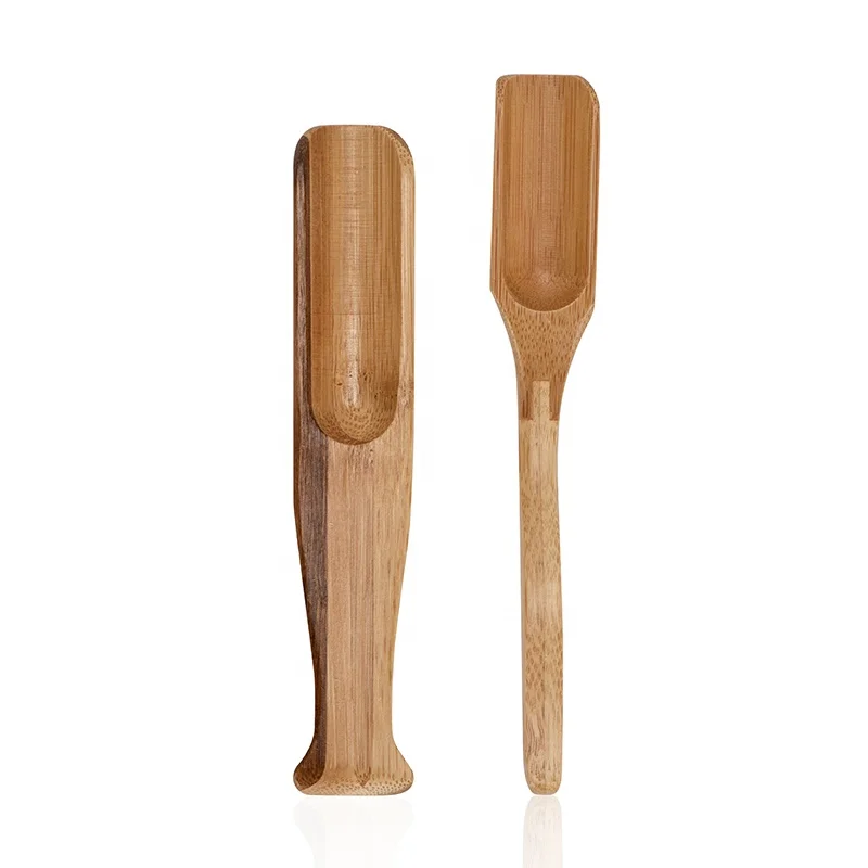 Factory 2.75*18cm Eco Friendly Bamboo Spoon Natural Bamboo Tea Spoon with Curved Handle