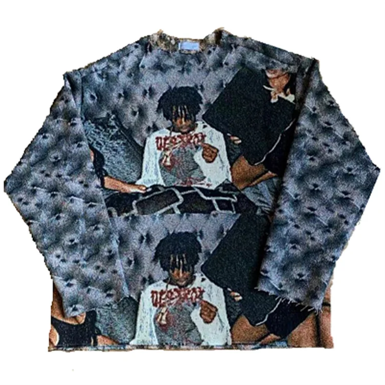  Hot sale custom tapestry crew necks all plus sizes shirt pullover