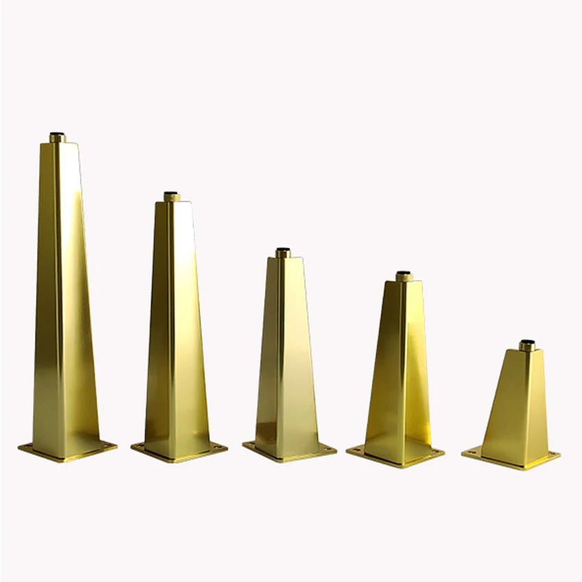 2021 Factory Durable Steel Cupboard Cabinet Legs Cone Metal Gold Brushed Black Furniture Legs Practical Robust Sofa Feet