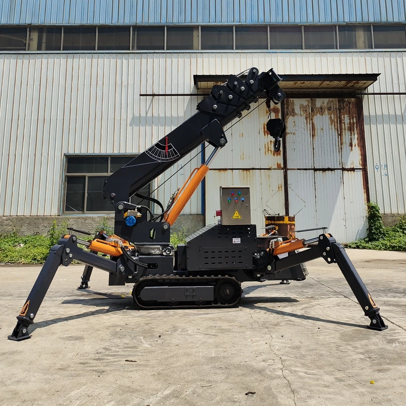 CE EPA EURO 5 diesel fuel spider crane portable lifting crane machine build 3 ton crawler 2t 3t 5t 8t mini spider crane