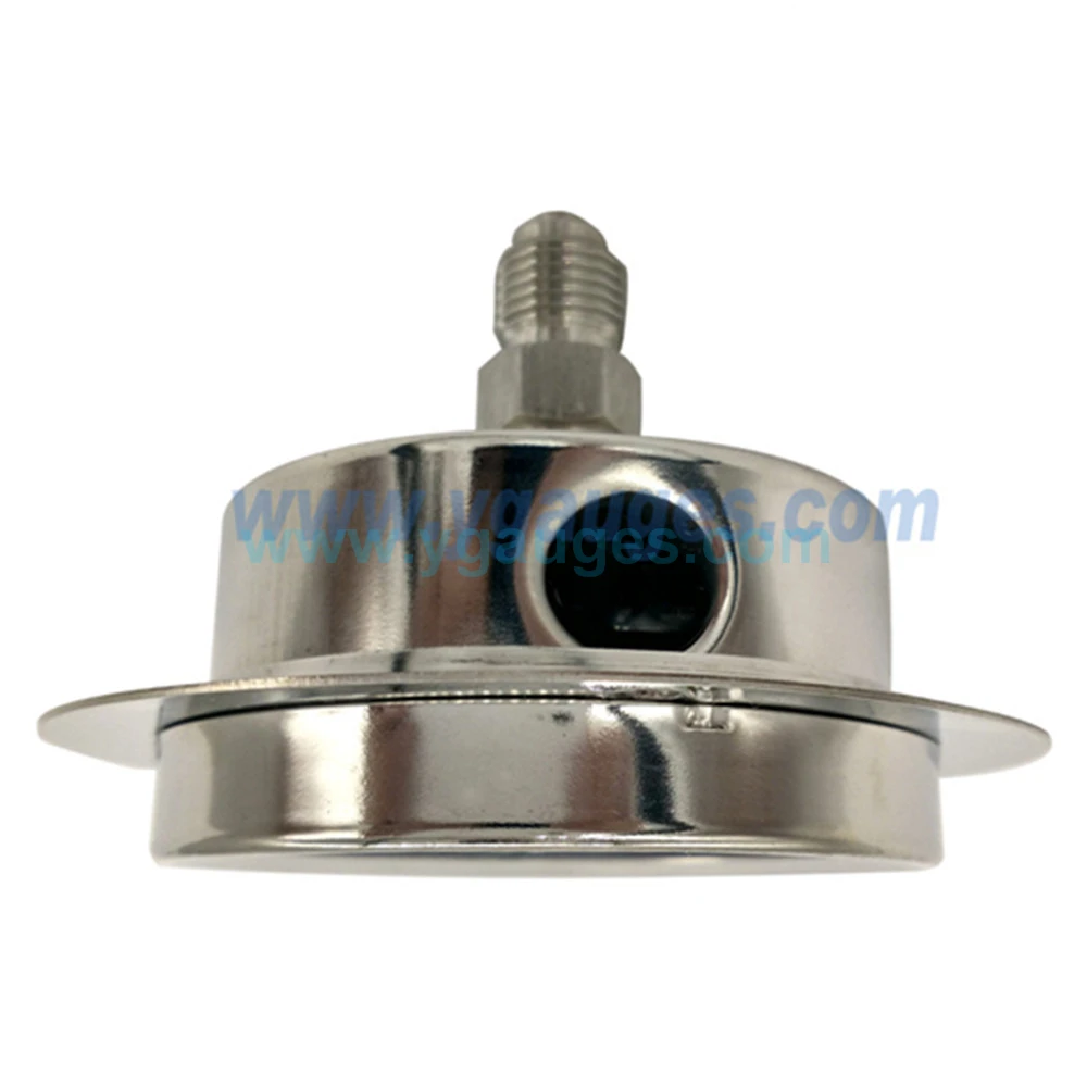 Used for Asia Liquid Filled All Stainless Steel Pressure Gauge with flange