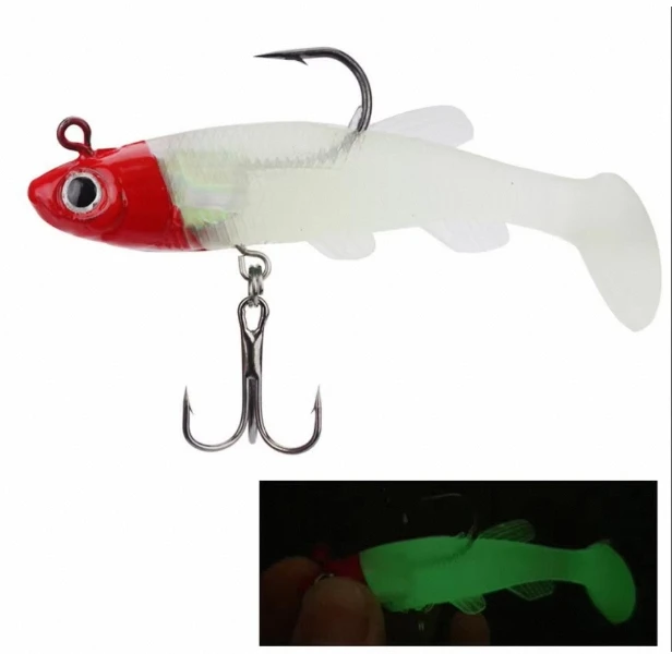 T-tail  8cm 12.5g   SwimBait Plastic Worm Fishing Bait Small T Tail Soft Bionic Bait